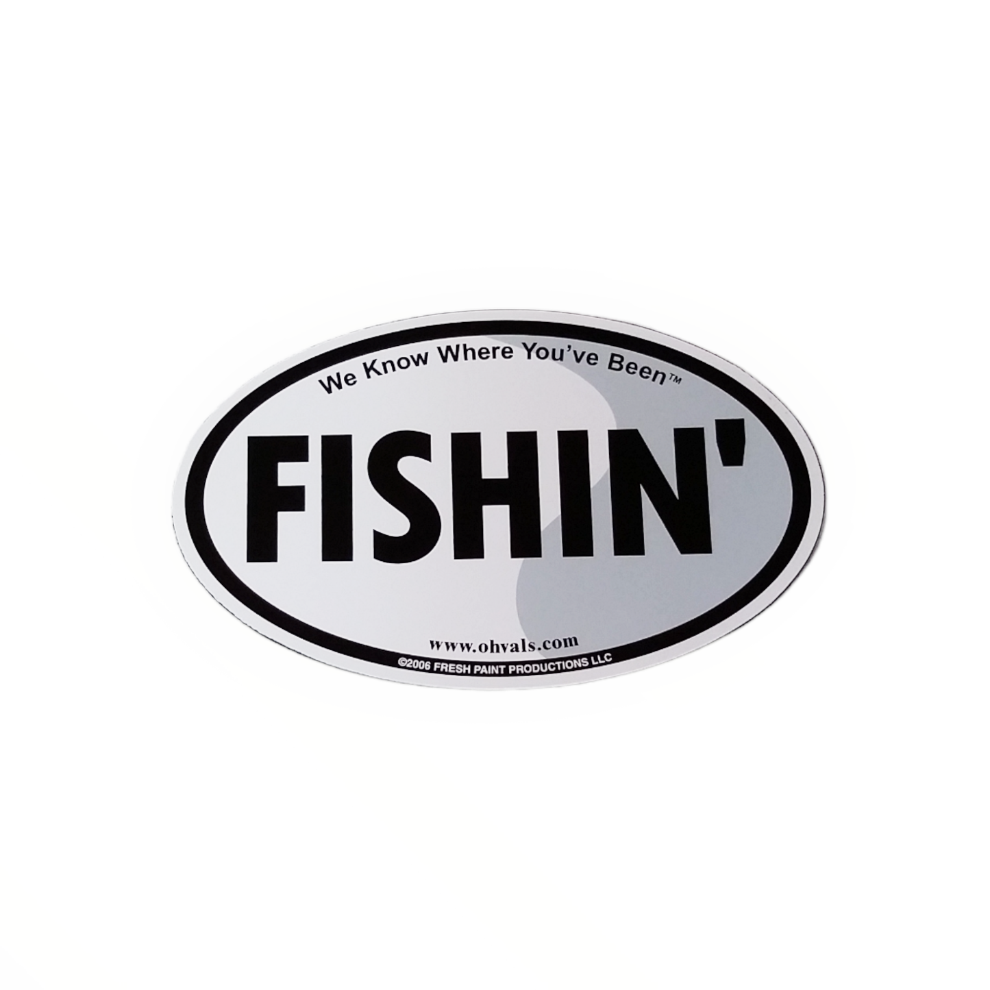 FISHIN' Oval Magnet