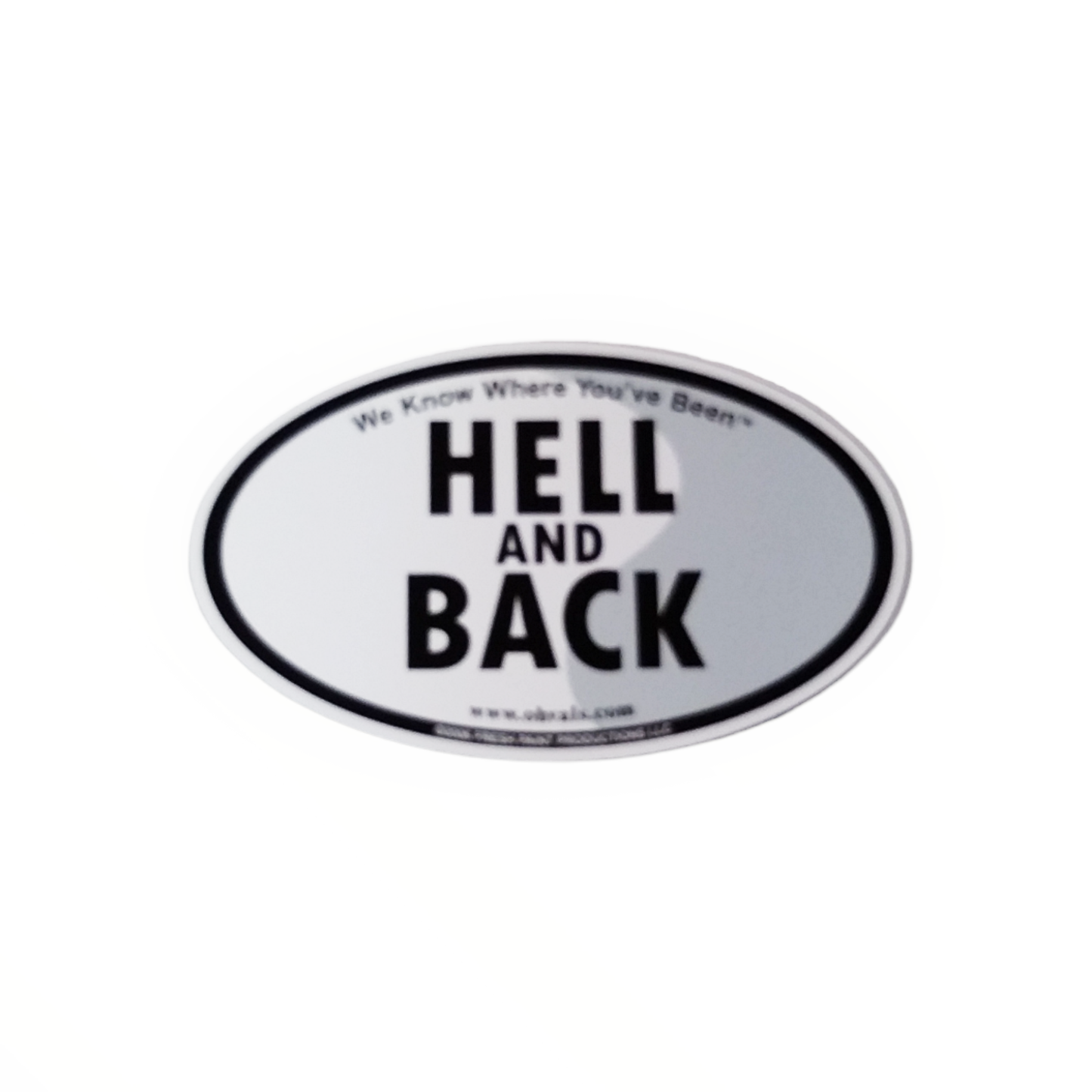 HELL AND BACK Oval Magnet