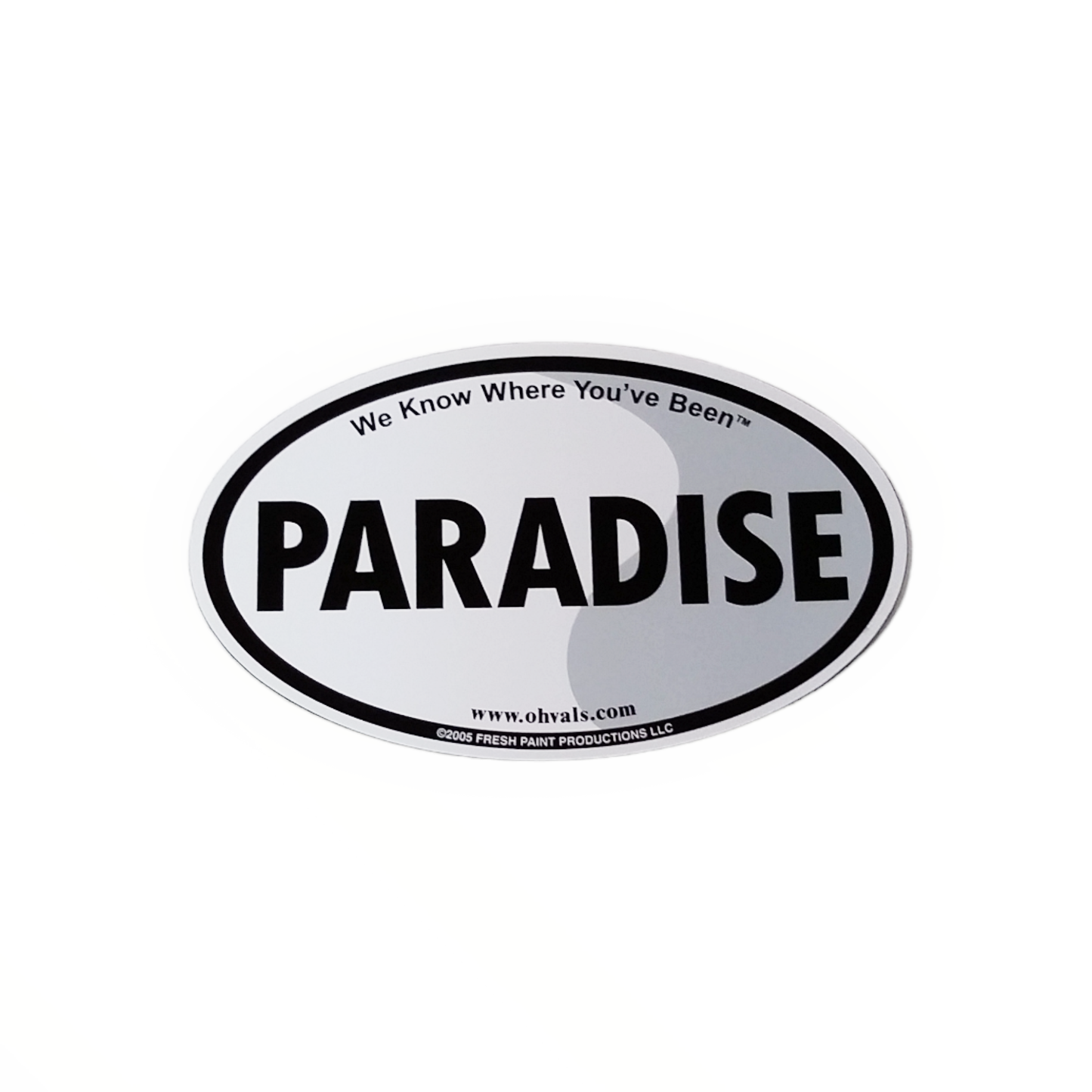 PARADISE Oval Car Magnet