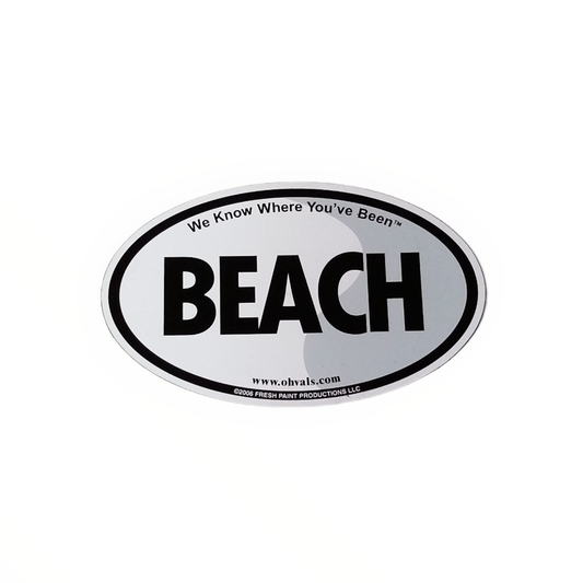 BEACH Oval Magnet