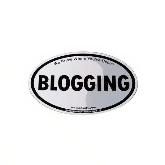 BLOGGING Oval Magnet
