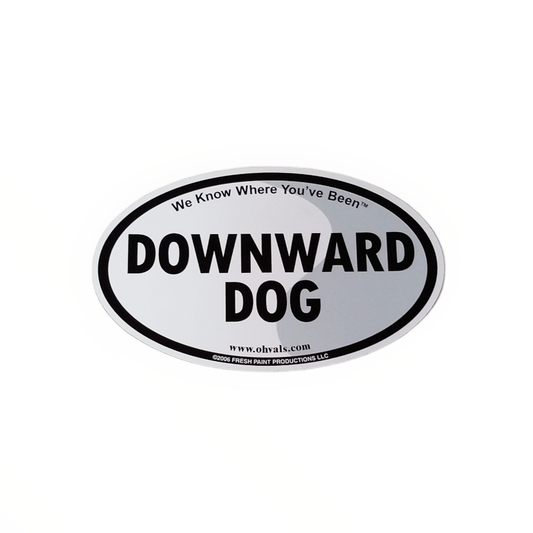 DOWNWARD DOG Oval Magnet