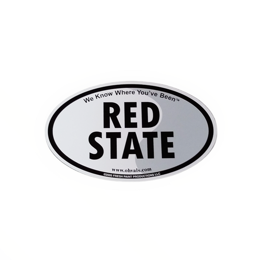 RED STATE Oval Magnet