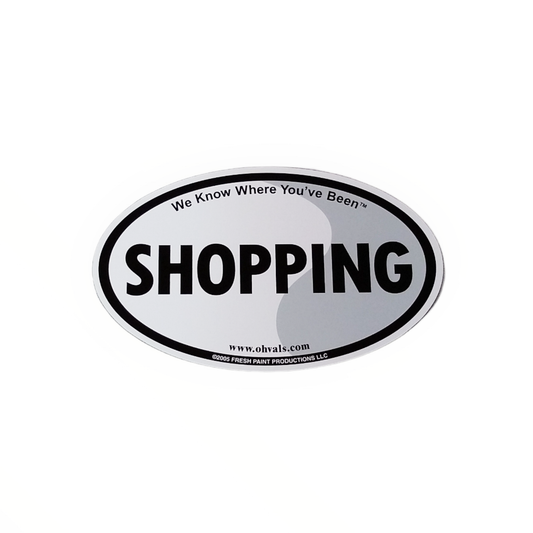 SHOPPING Oval Magnet