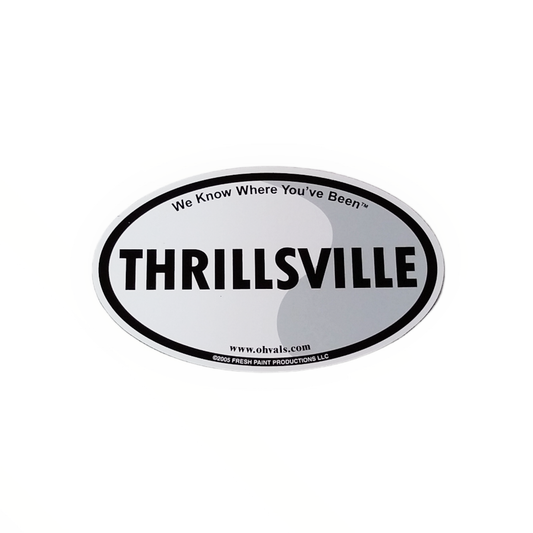 THRILLSVILLE Oval Magnet